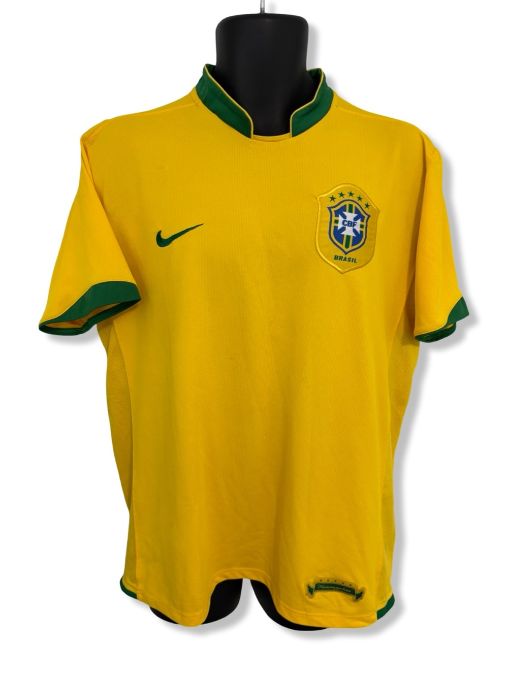 Nike Yellow and Green Brazil Soccer Jersey - Picture 1 of 4